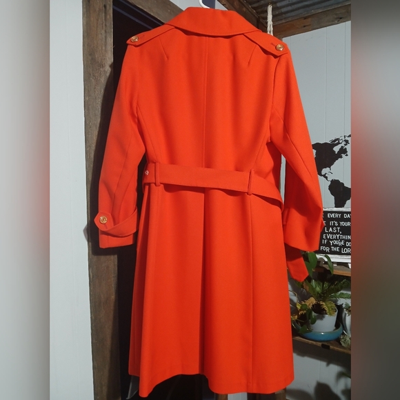 Vintage London Fog Limited Edition Coat Red/Orange Polka dot lining Size XS/S - Picture 3 of 10